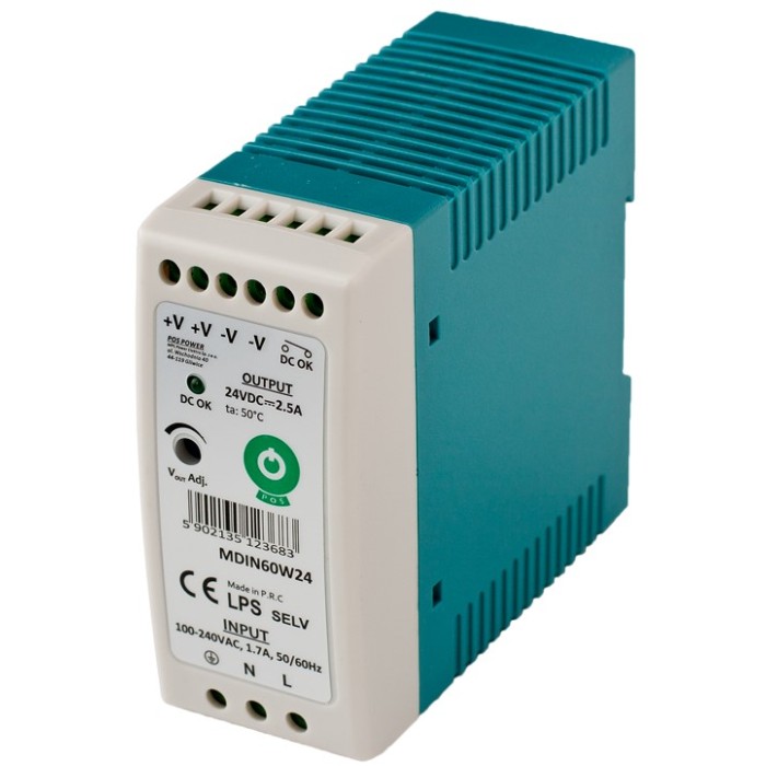 MPL- Τροφοδοτικό Ράγας - MWDIN60W/24V Τροφοδοτικά ράγας MPL- Τροφοδοτικό Ράγας - MWDIN60W/24V Υ Τροφοδοτικά ράγας